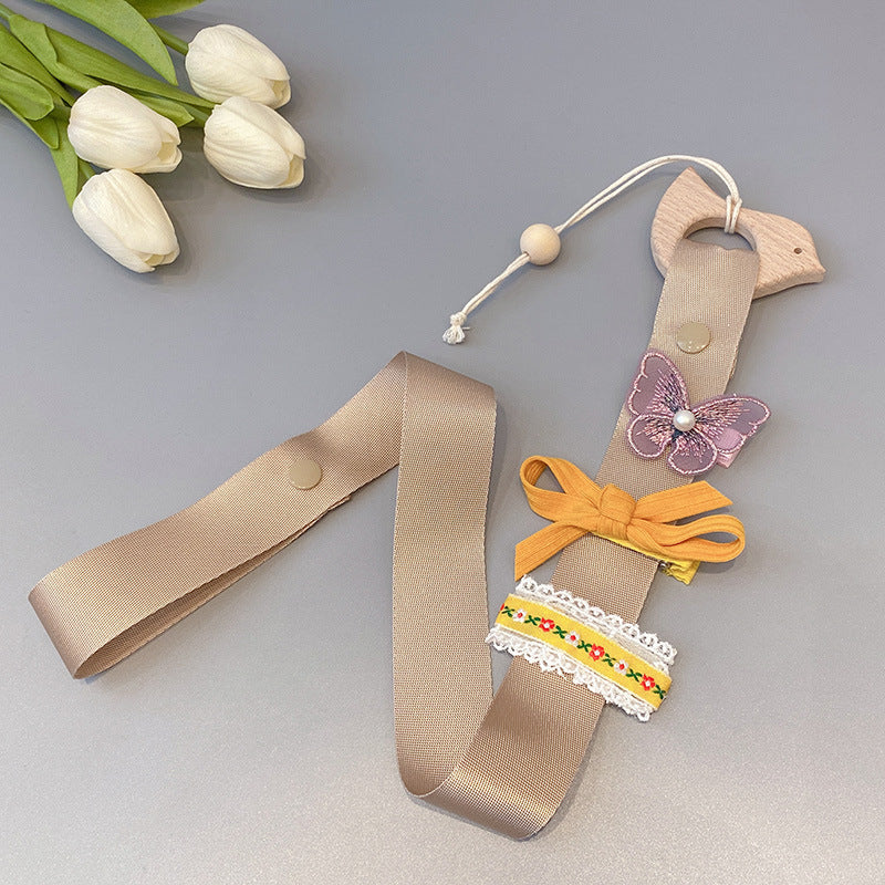 Venta al por mayor de cuero para colgar en la pared, barra colgante, accesorios para el cabello, cuerda de almacenamiento