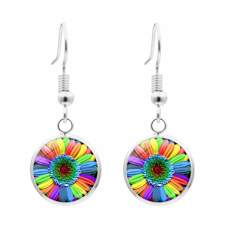 Wholesale Rainbow Simple Alloy Earrings