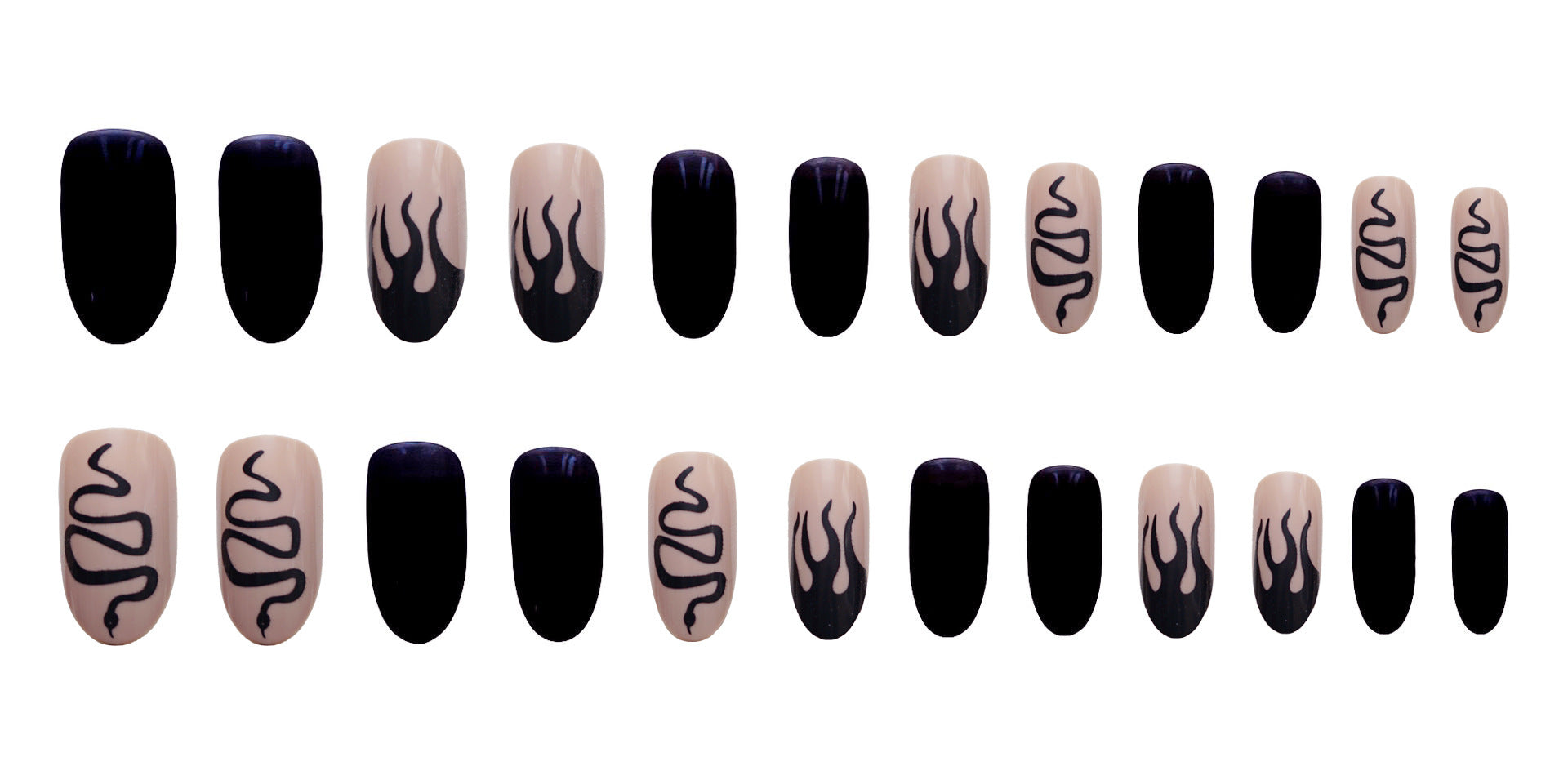 Venta al por mayor Serpiente Elemento Diablo Pegatinas De Uñas De Plástico