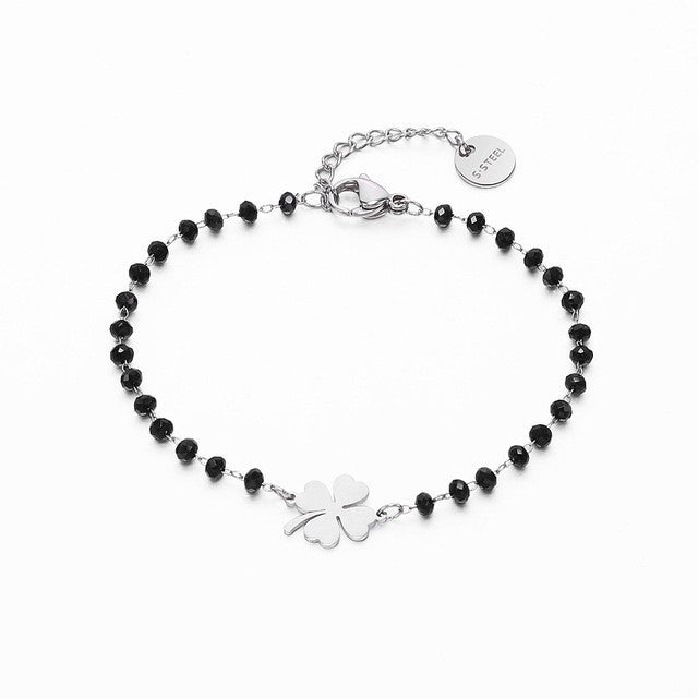 Wholesale Four Leaf Clover Bracelet Titanium Steel