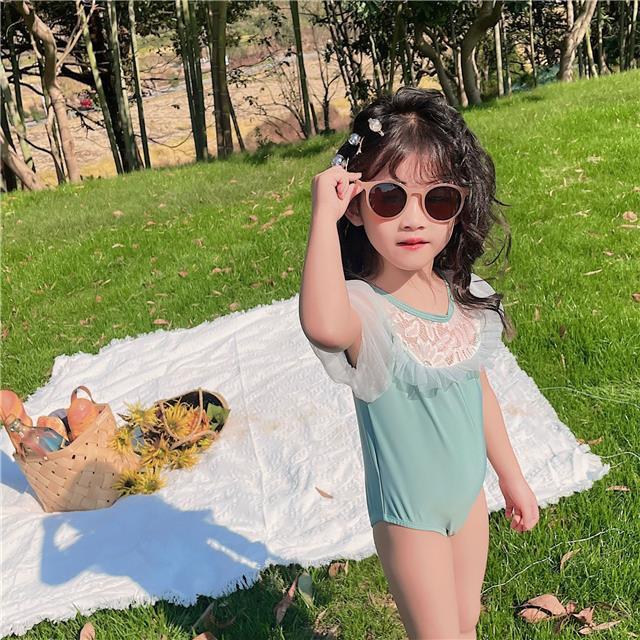 Wholesale Girls One Piece Polyester Swimwear