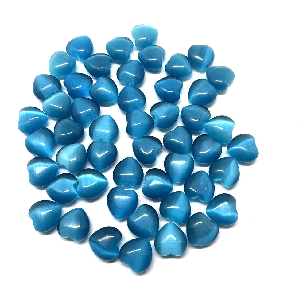 Wholesale 50PCS 15*15*9mm Small Heart Natural Stone Beads