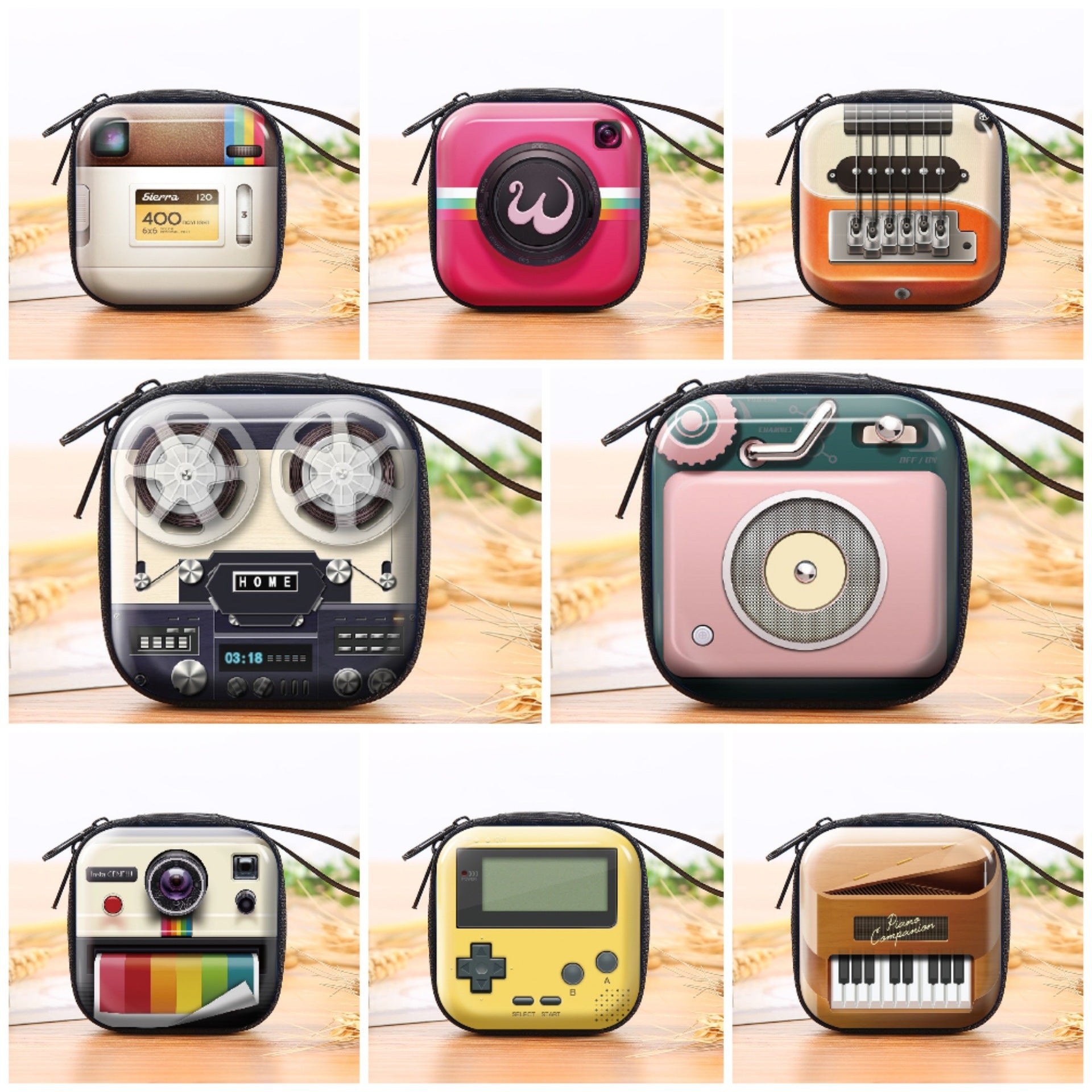 Wholesale Metal Vintage Tape Coin Purse Keychain