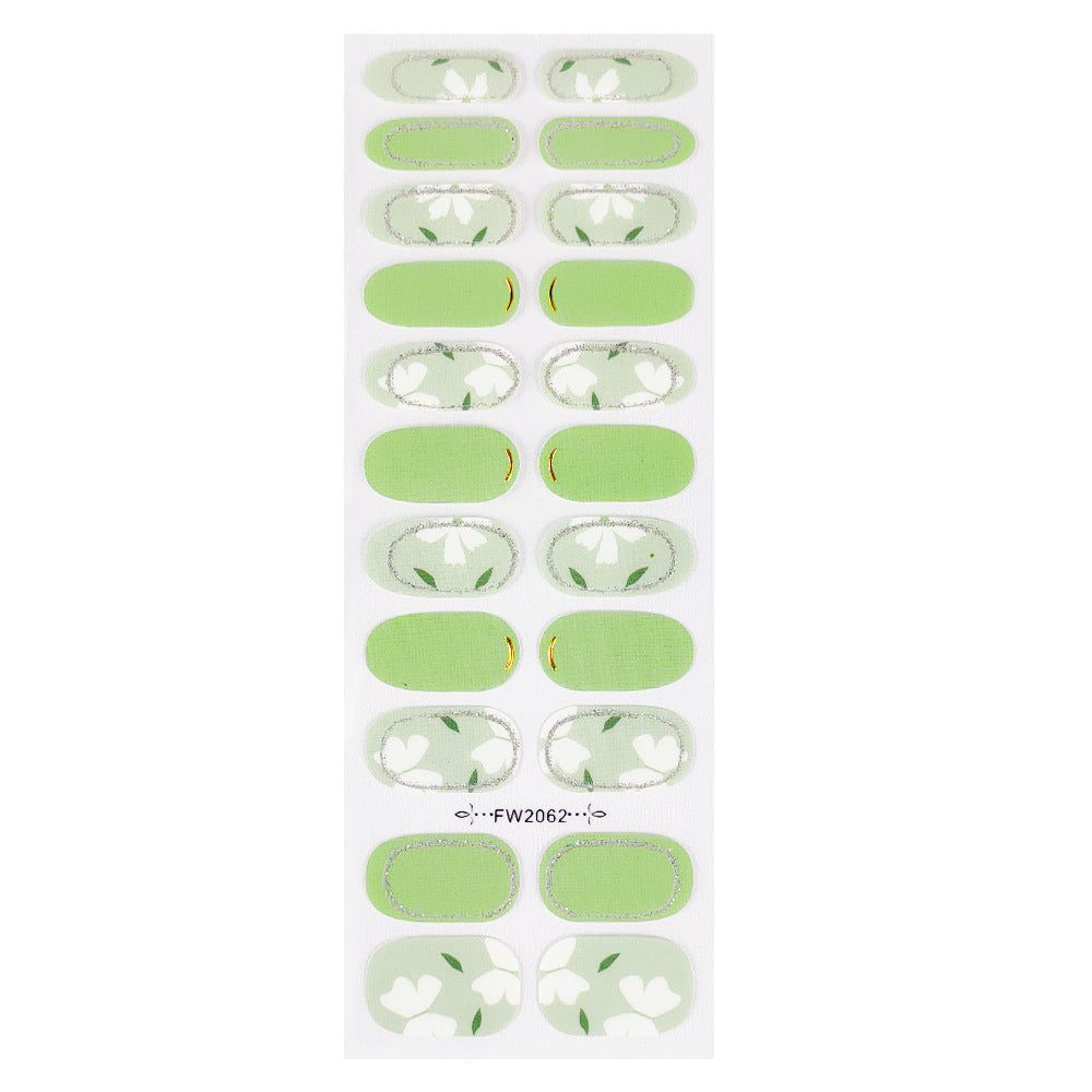 Wholesale Plastic Colorful Flowers Nail Art Stickers