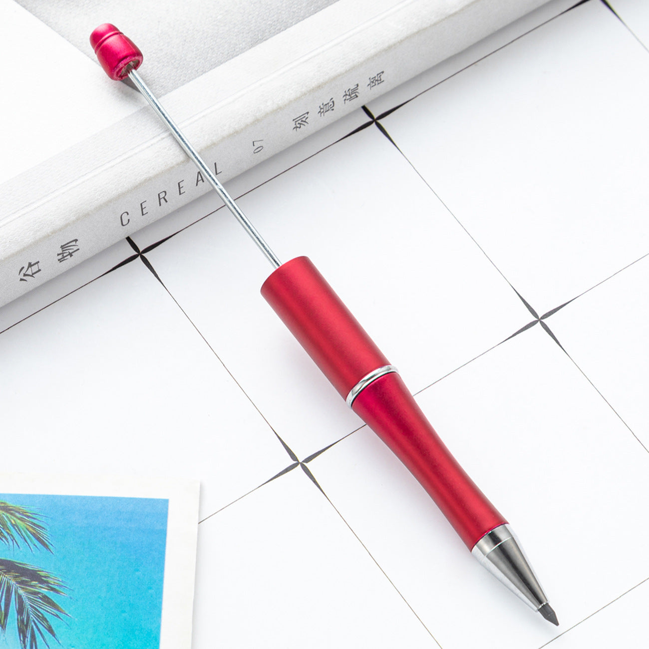 Wholesale 100pcs Plastic Beaded Pencil No Sharpening No Ink Continuous Writing Pencil