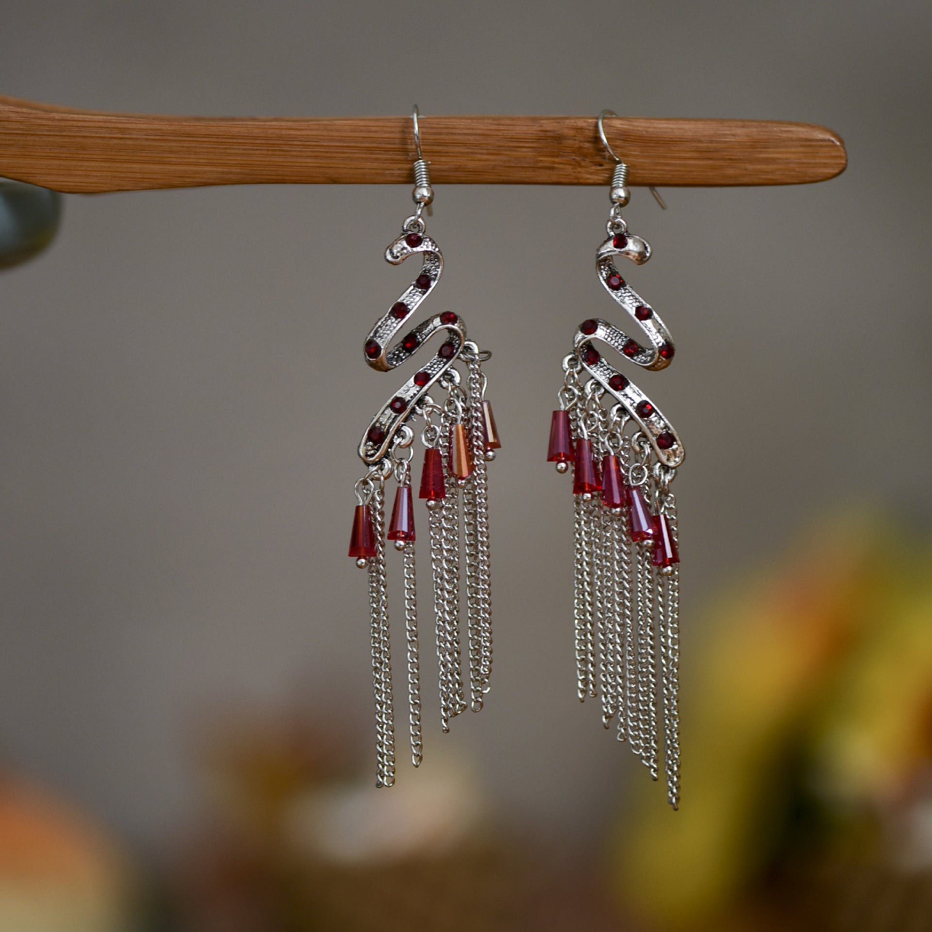 Wholesale Vintage Snake Long Alloy Earrings