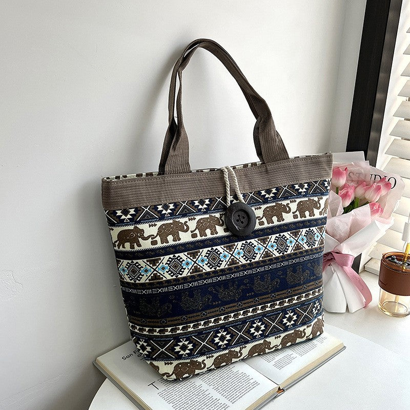 Wholesale Canvas Aztec Pattern Tote Bag