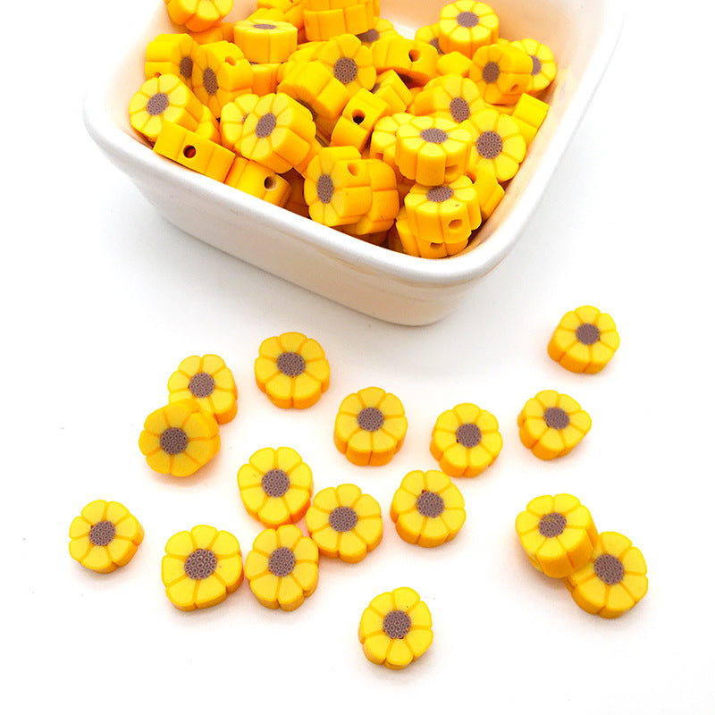 Wholesale 100PCS/Pack Fruit Soft Pottery Beads 9mm Bracelet Accessories