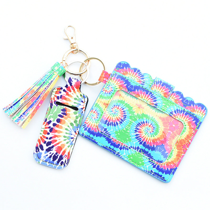 Wholesale Cactus Leopard Print Rose Flower Lipstick Set Card Holder Keychain