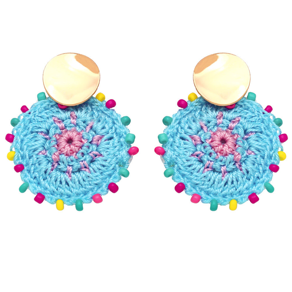 Wholesale Bohemian Hand Made Cotton Rope Earrings