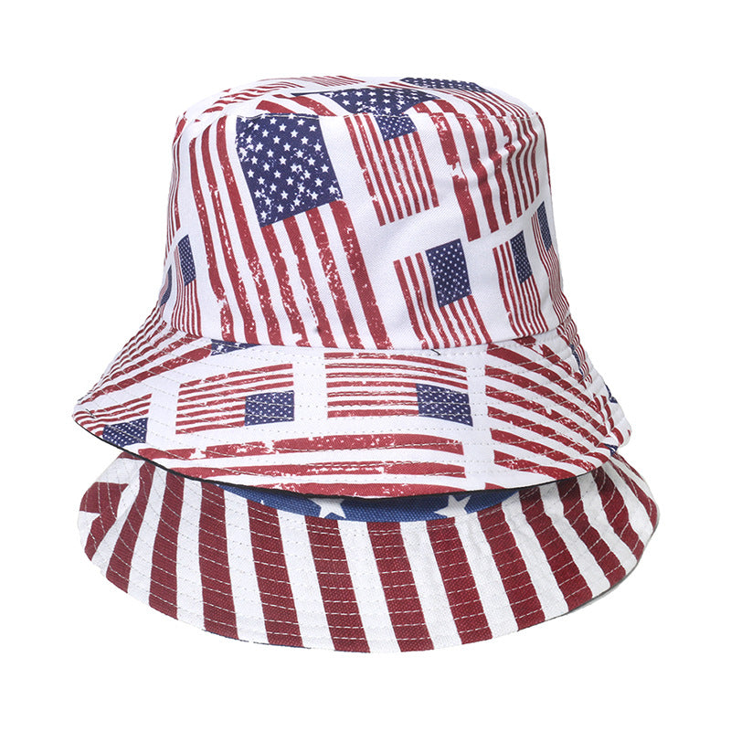 Wholesale American Independence Day Polyester Bucket Hat Women
