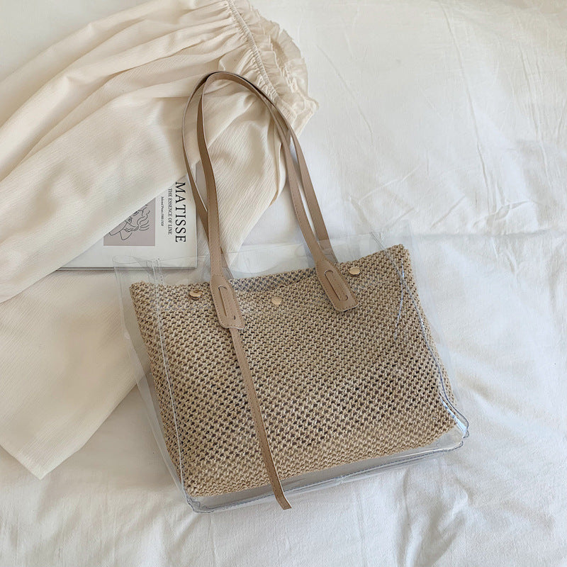 Bolsa portátil transparente de PVC al por mayor