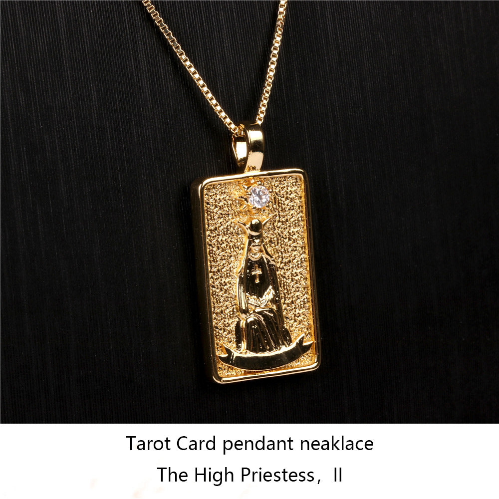 Wholesale Solomon Tarot Pendant Copper Necklace Set