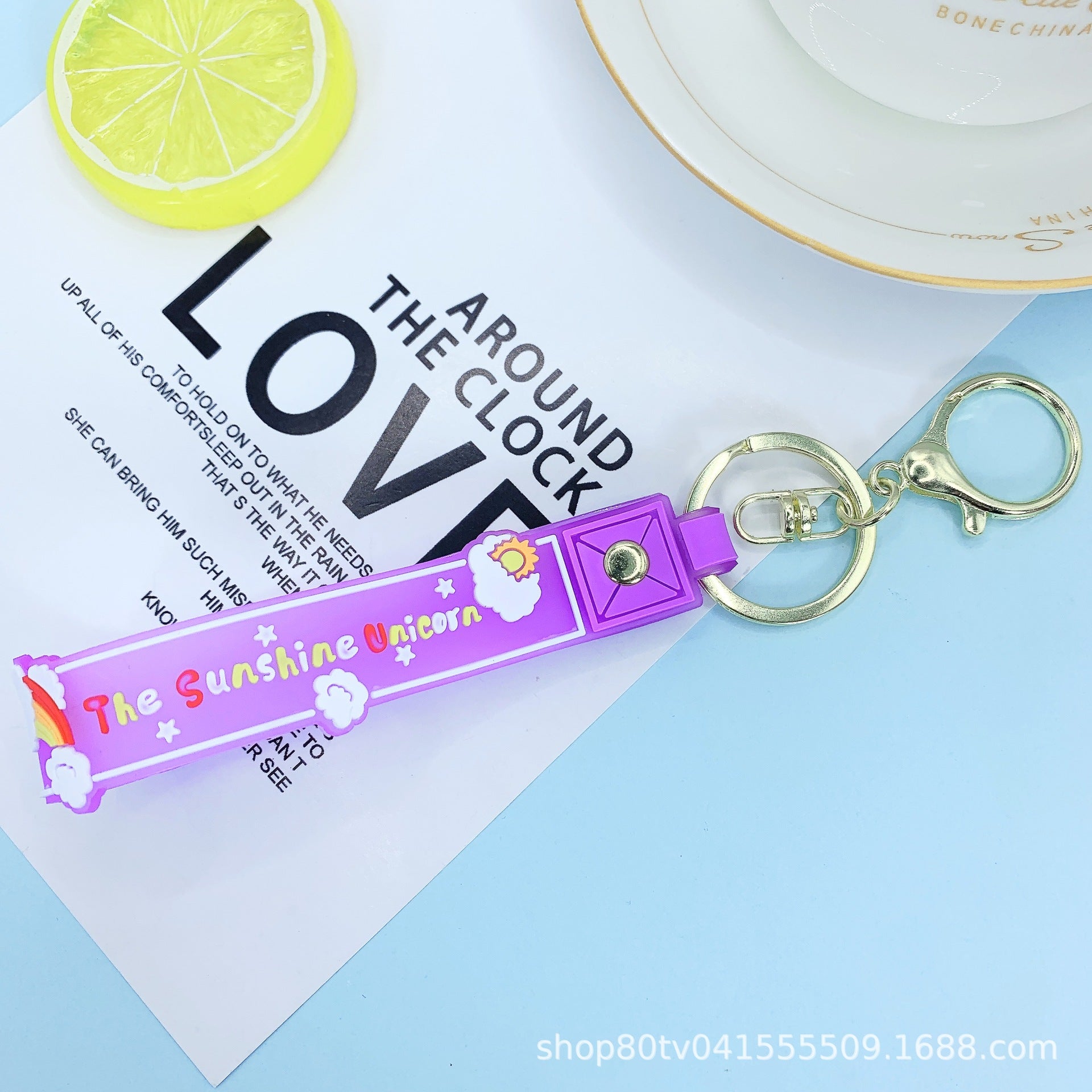 Wholesale Oil Quicksand Floating Lanyard Metal Keychains