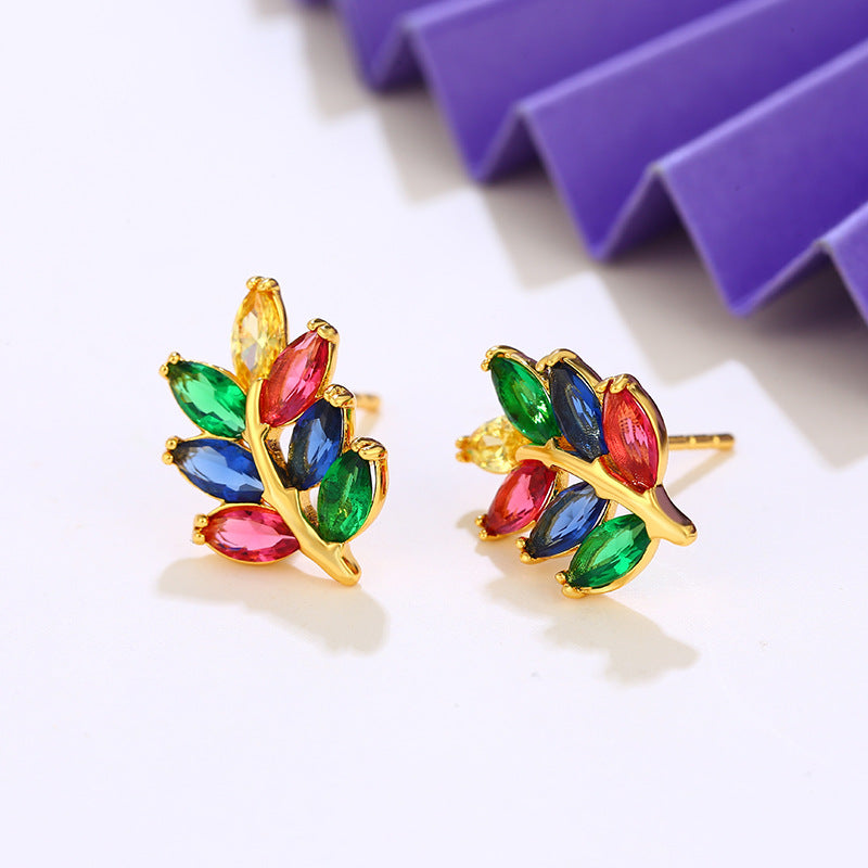 Pendientes De Aleación De Gema Sintética De Color al por mayor