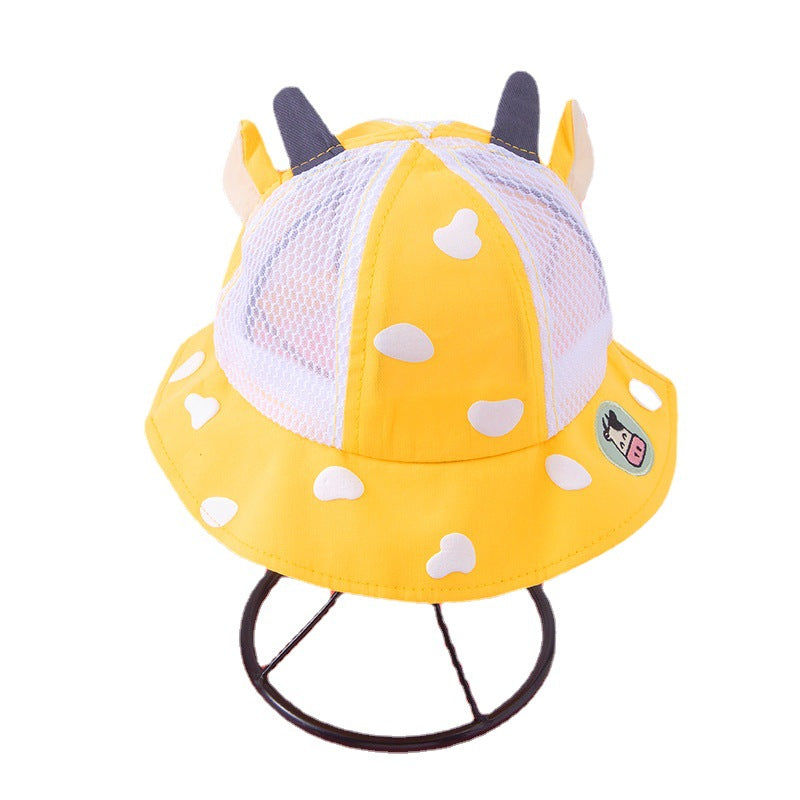 Sombrero de pescador para niños de algodón lindo al por mayor pequeña vaca