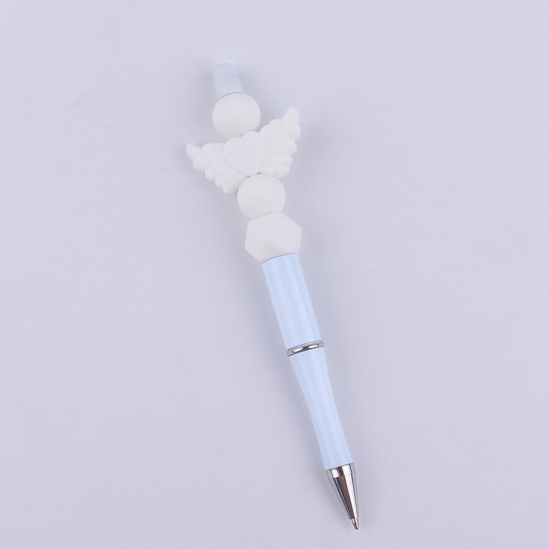 Wholesale Beadable Pens Handmade Angel Silicone Beaded Ballpoint Pen