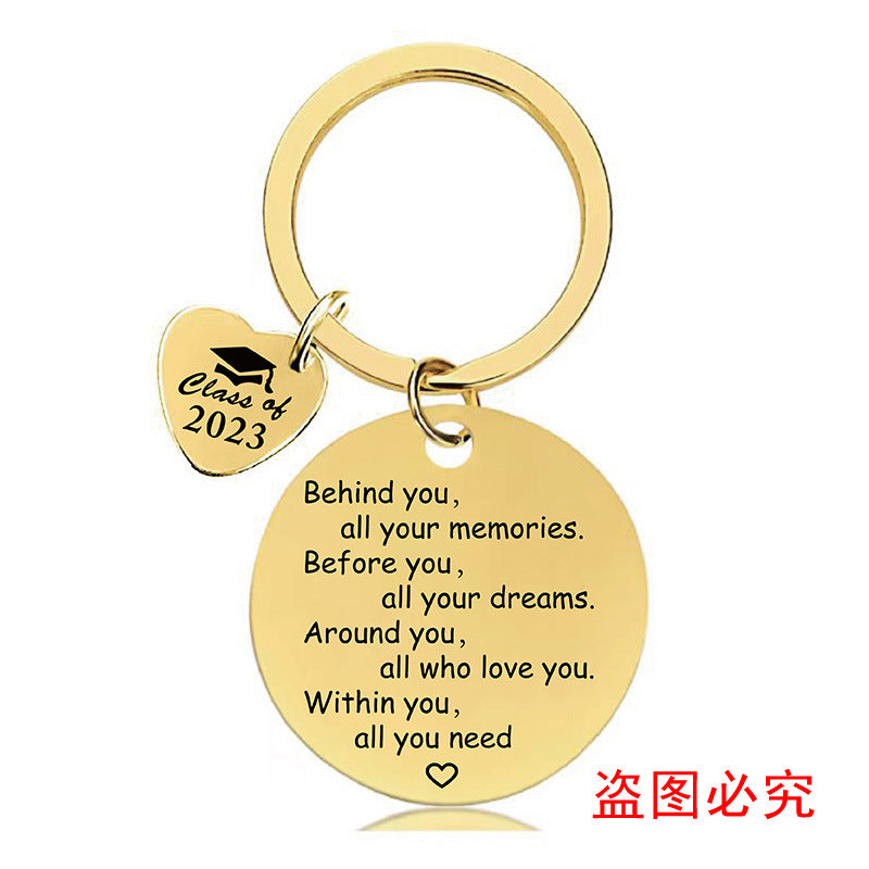 Wholesale Father's Day Graduation Season Gift Lettering Metal Keychain