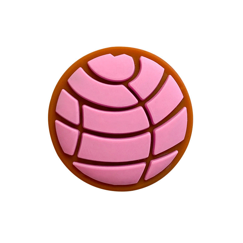 Wholesale 10pcs Cartoon Bread Silicone Focal beads