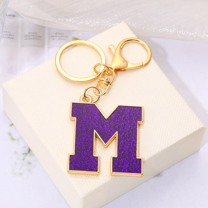 Wholesale Creative Alloy Jewelry 26 English Alphabet Keychain