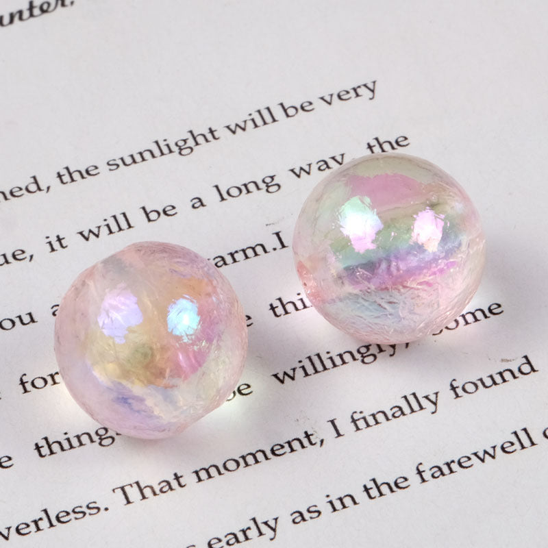 Venta al por mayor, 100 Uds., cuentas acrílicas coloridas de glaciar, 16mm