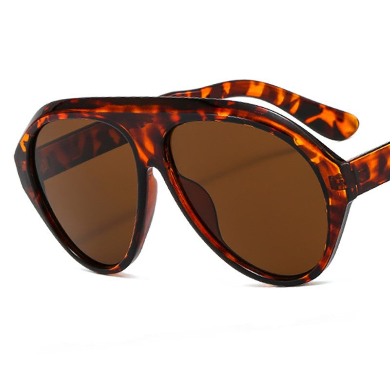 Gafas de sol redondas de marco grande de PC al por mayor