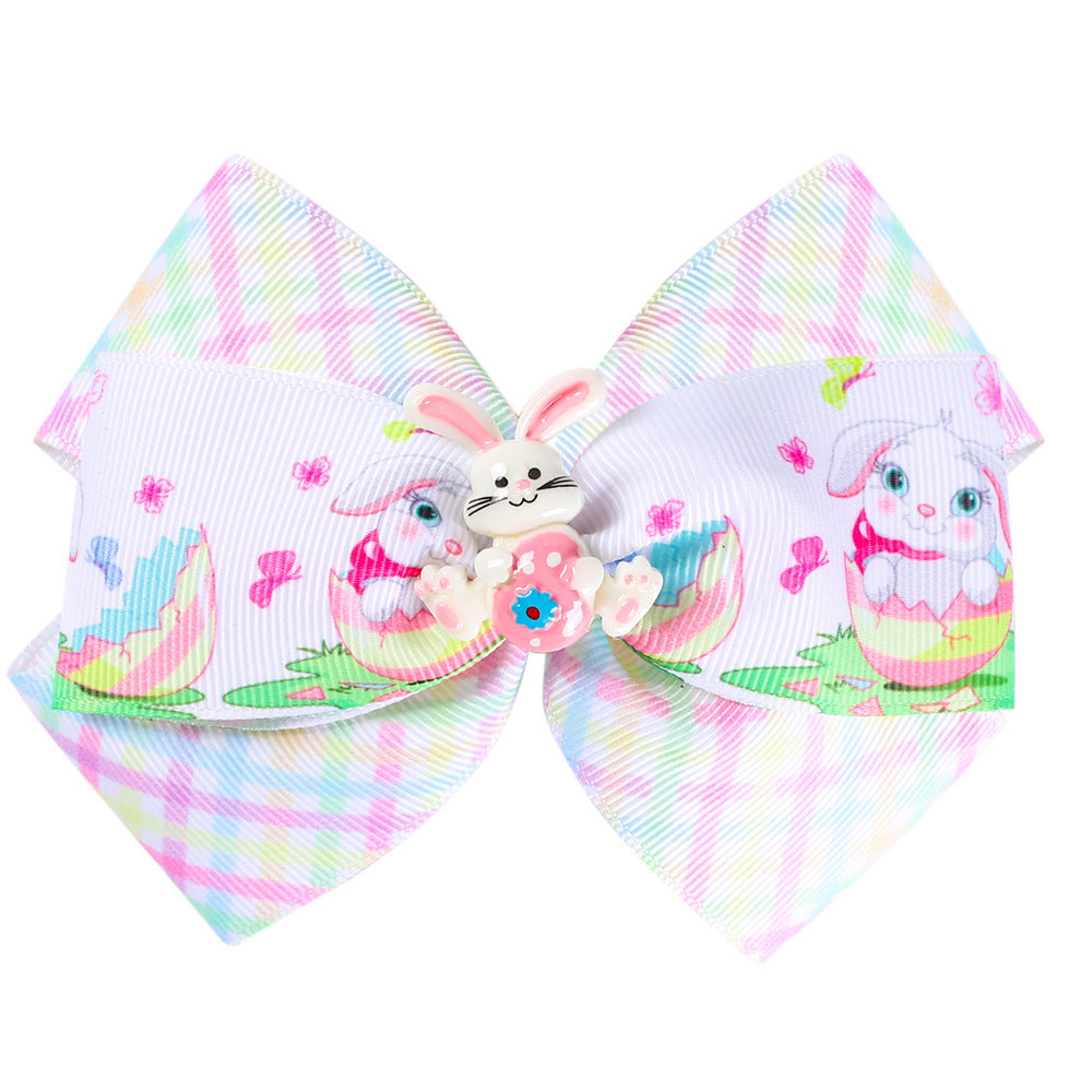 Wholesale Easter Cute Bows Cloth Hair Clips