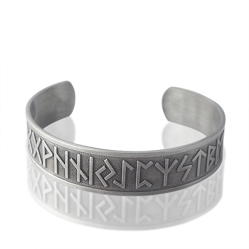 Venta al por mayor Pulsera de aleación de runas vikingas para hombres