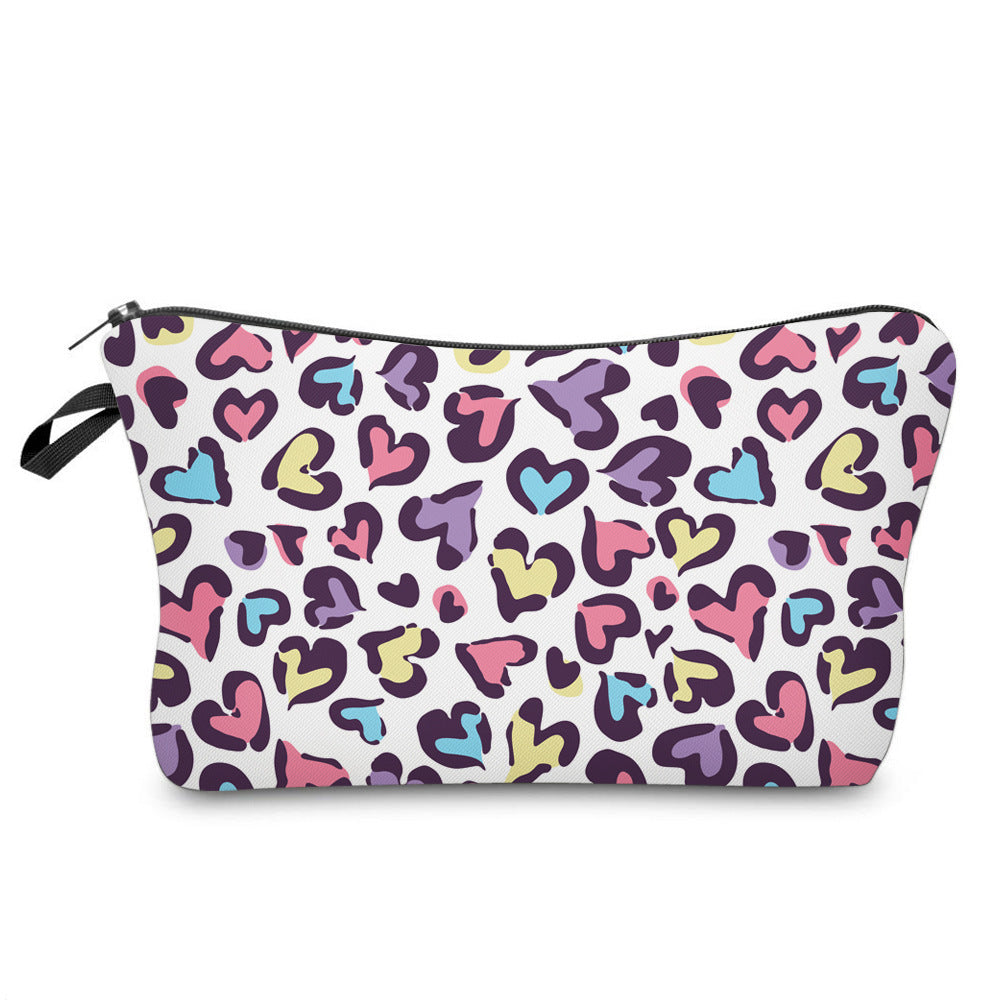 Wholesale Polyester Leopard Cosmetic Bag