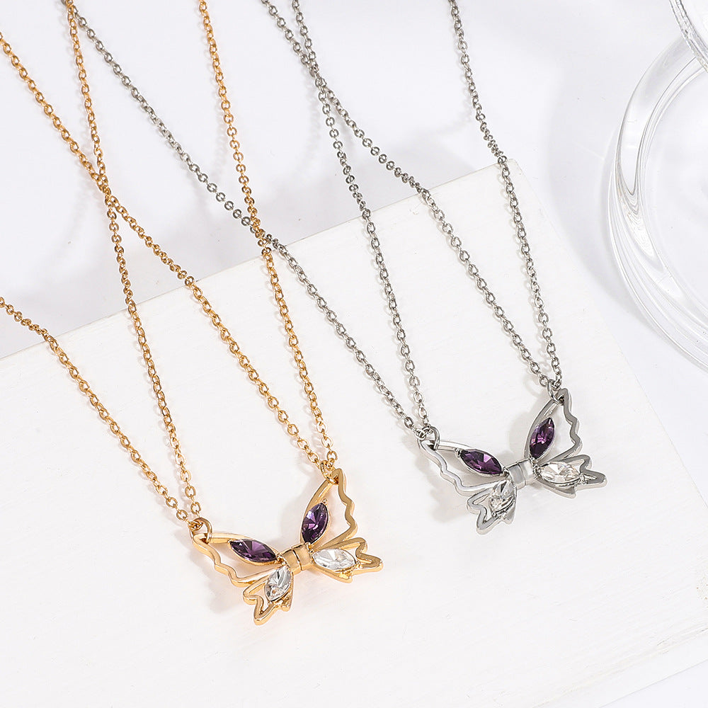 Wholesale Alloy Butterfly Necklace