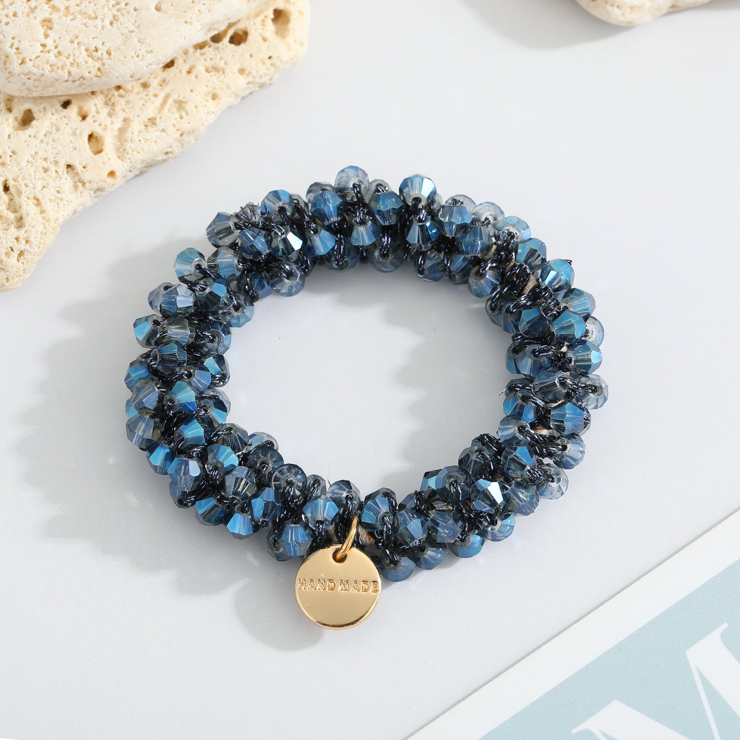 Wholesale Resin Polychrome Crystal Pearl Hair Rings