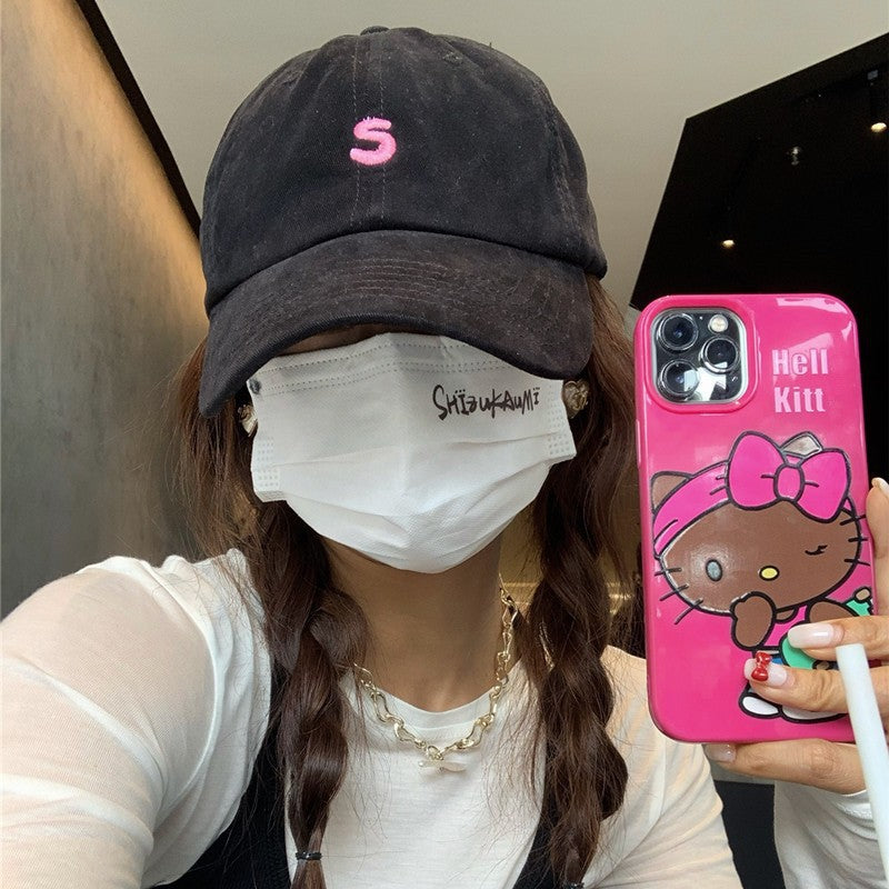 Wholesale Summer S Letter Soft-topped Cap Joker Face Small Baseball Cap