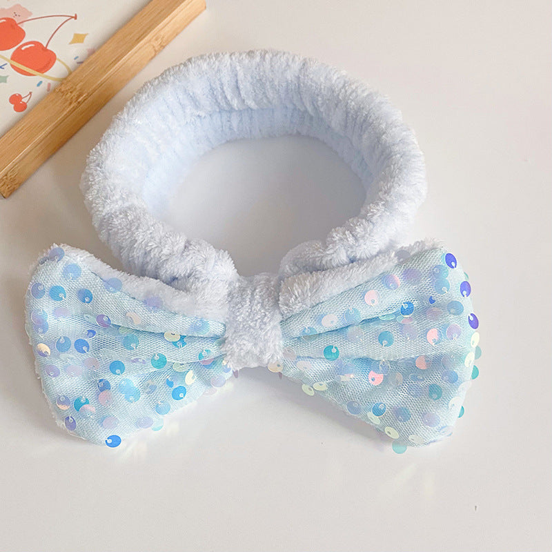 Wholesale Fabric Sequin Bow Hair Hoop