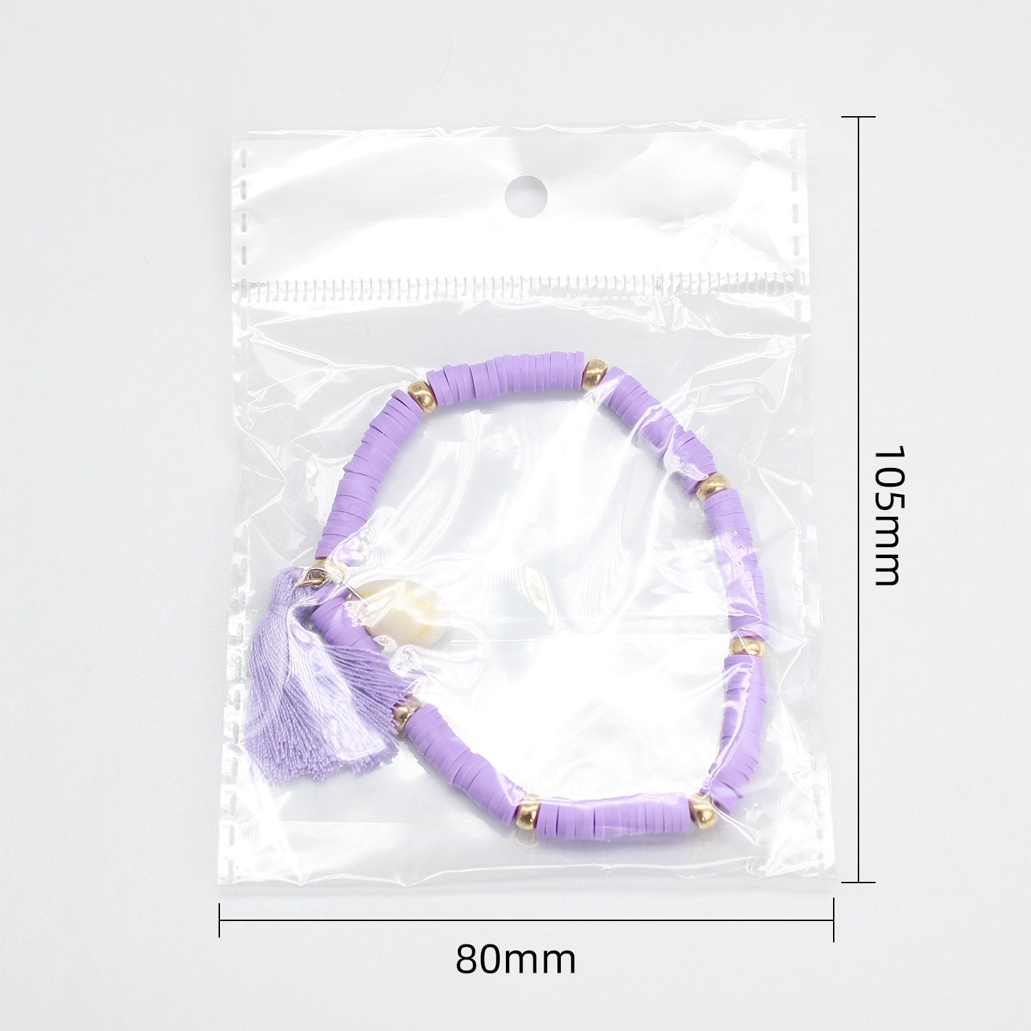 Wholesale Colorful Soft Pottery Shell Tassel Bracelet