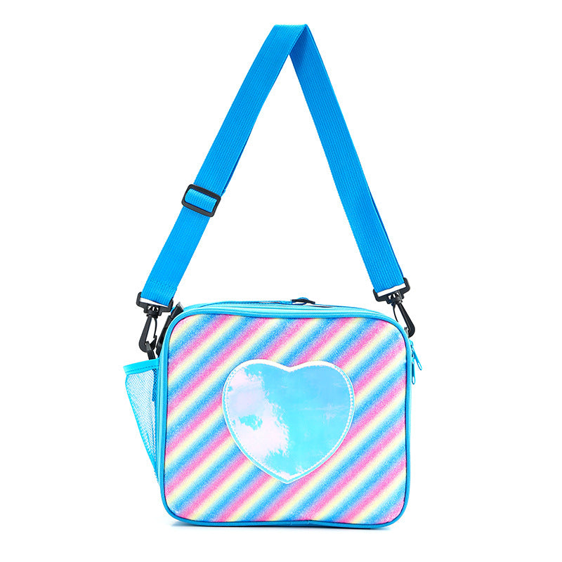 Wholesale Polyester Rainbow Laser Insulation Lunch Bag