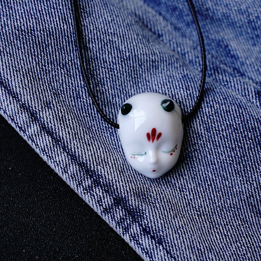 Wholesale Ghost Face Ceramic Necklace