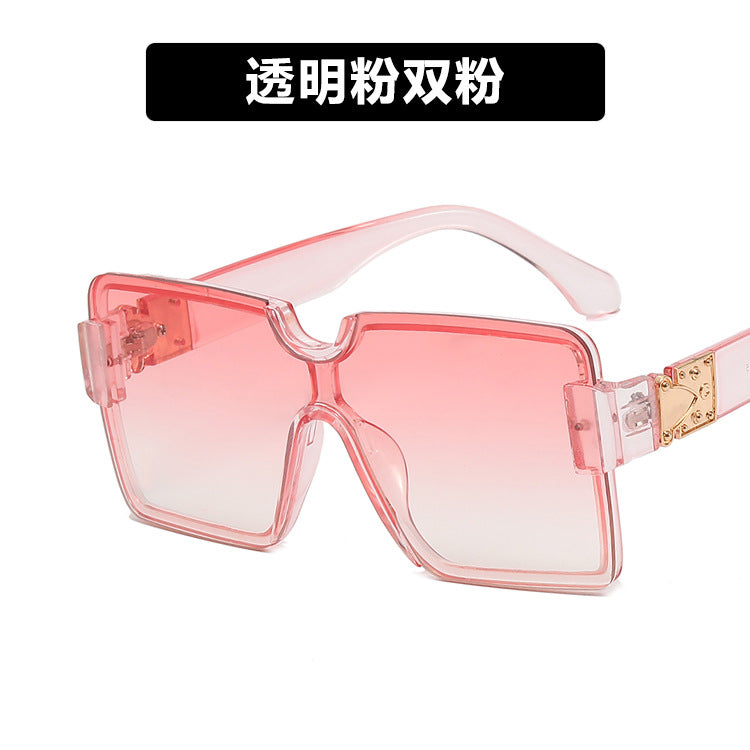 Wholesale Frameless Personalized One-Piece Retro PC Sunglasses