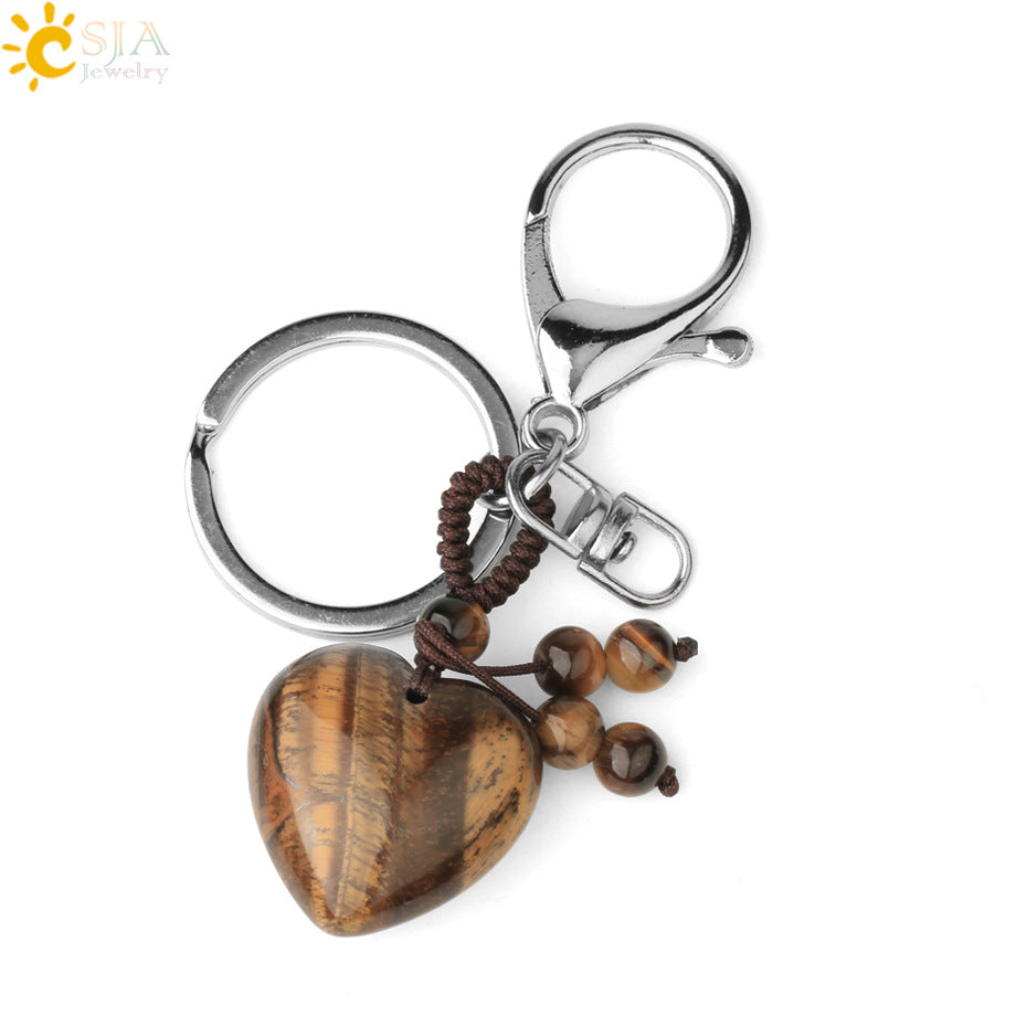 Wholesale Love Natural Crystal Keychain