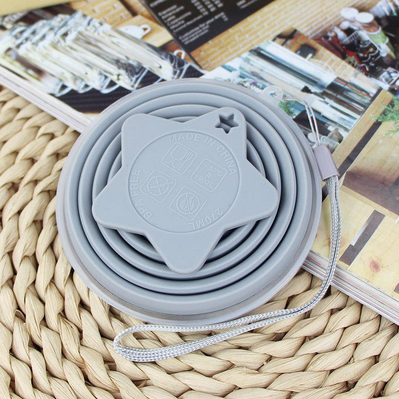 Wholesale Portable Folding Food Grade Silicone Travel Water Cup