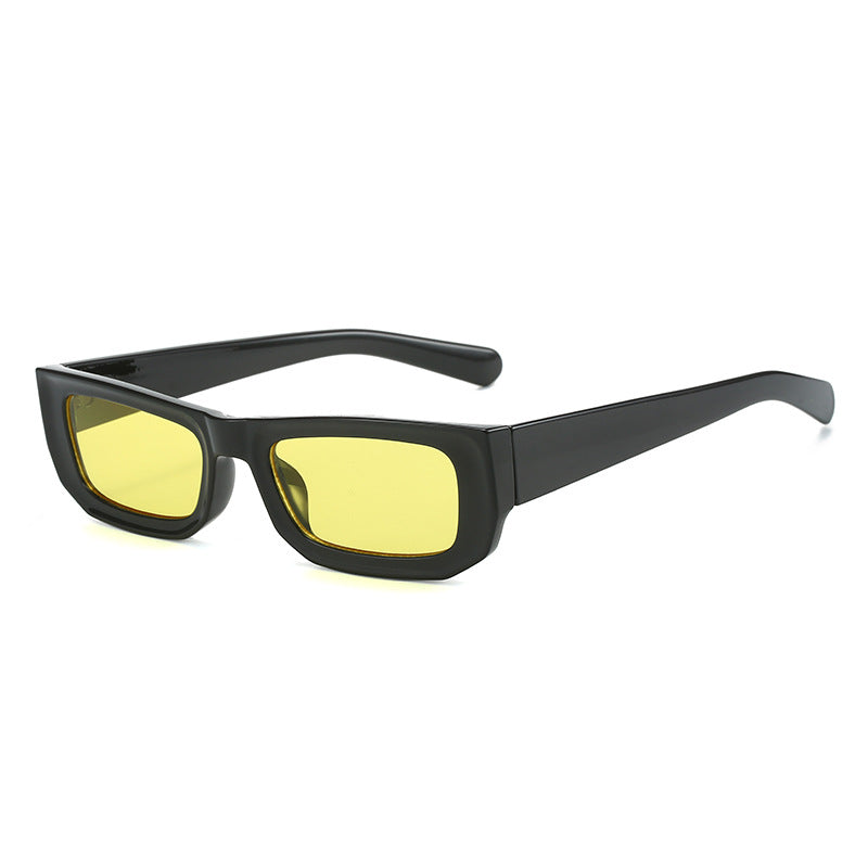 Gafas de sol de PC de caja pequeña moteada a rayas al por mayor para hombres y mujeres