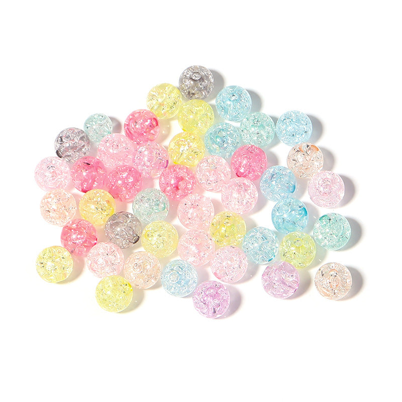 Cuentas acrílicas de crujido de 100 piezas/ráfagas al por mayor 6/8/10 mm