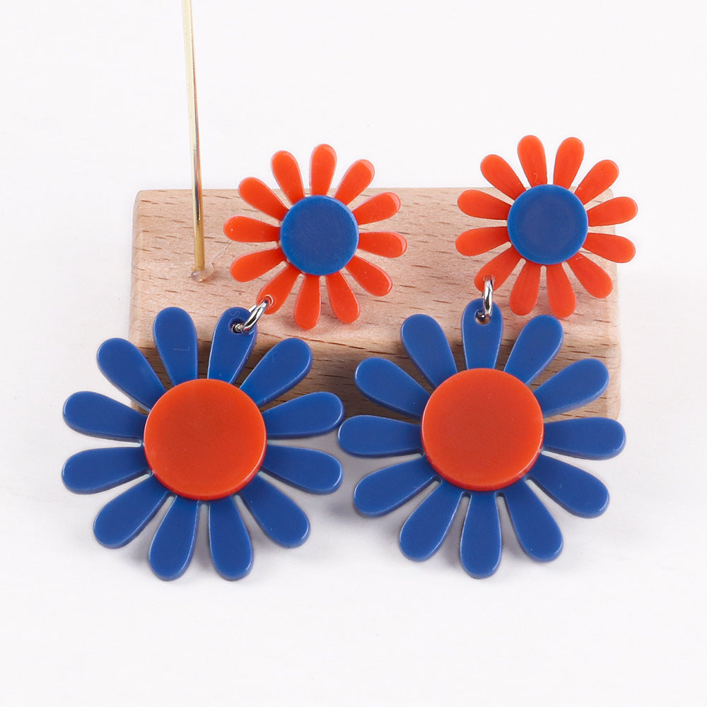 Pendientes acrílicos de margarita bohemia al por mayor