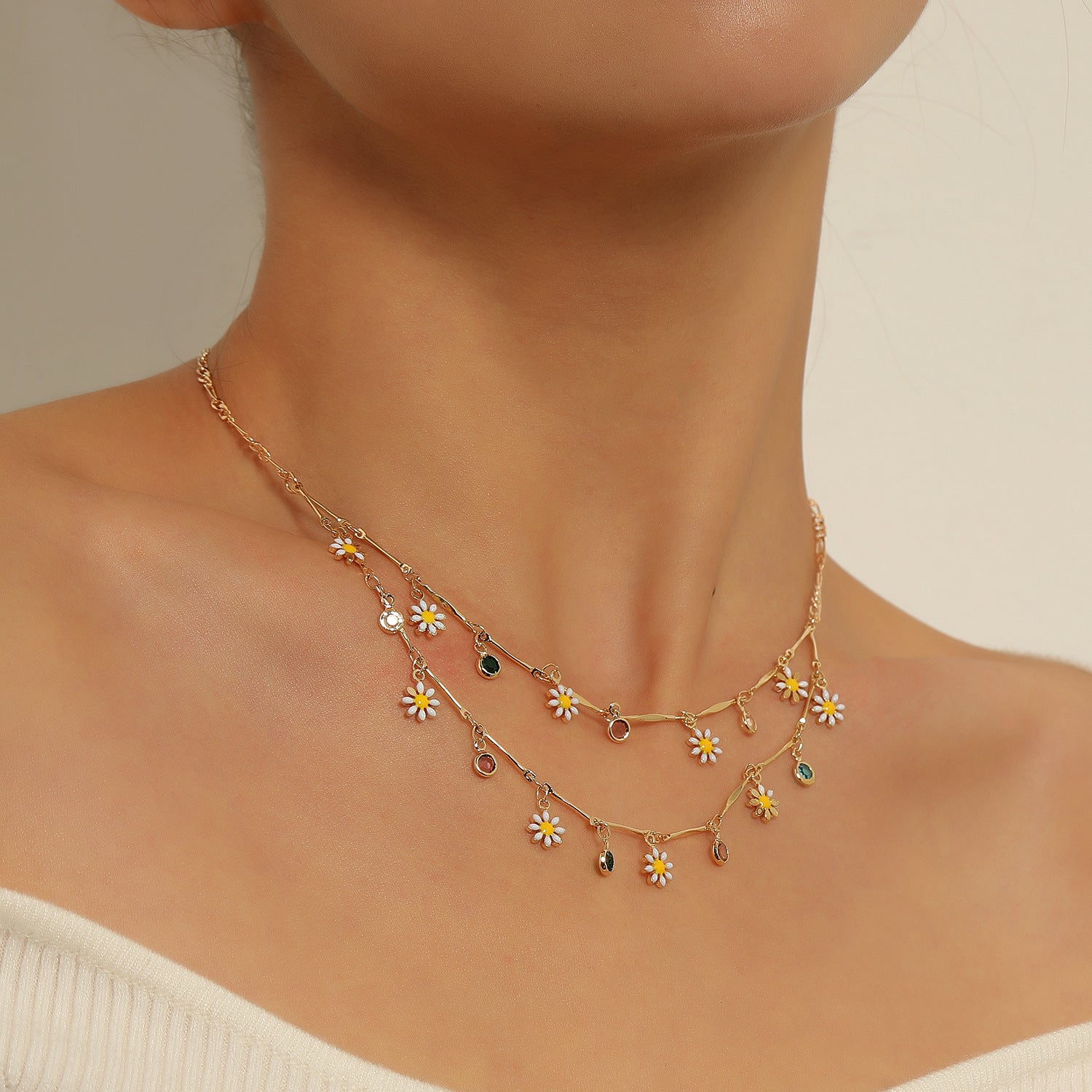 Wholesale Smiley Face Alloy Necklace