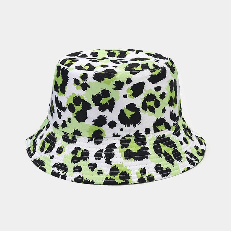 Wholesale Cotton Polyester Foldable Leopard Print Reversible Fisherman Hat