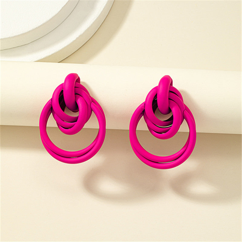 Wholesale Geometric Smooth Alloy Earrings