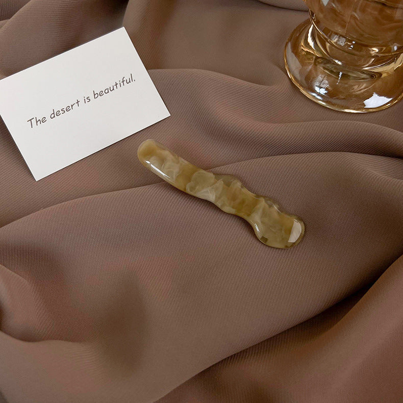 Wholesale Water Ripple Wave Colorful Acrylic Duckbill Hair Clips