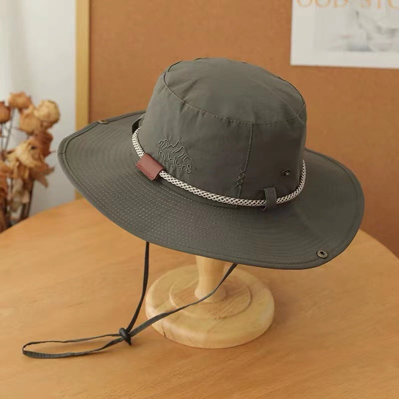 Poliéster de algodón al por mayor Borro grande para protector solar Sombreros de pescador