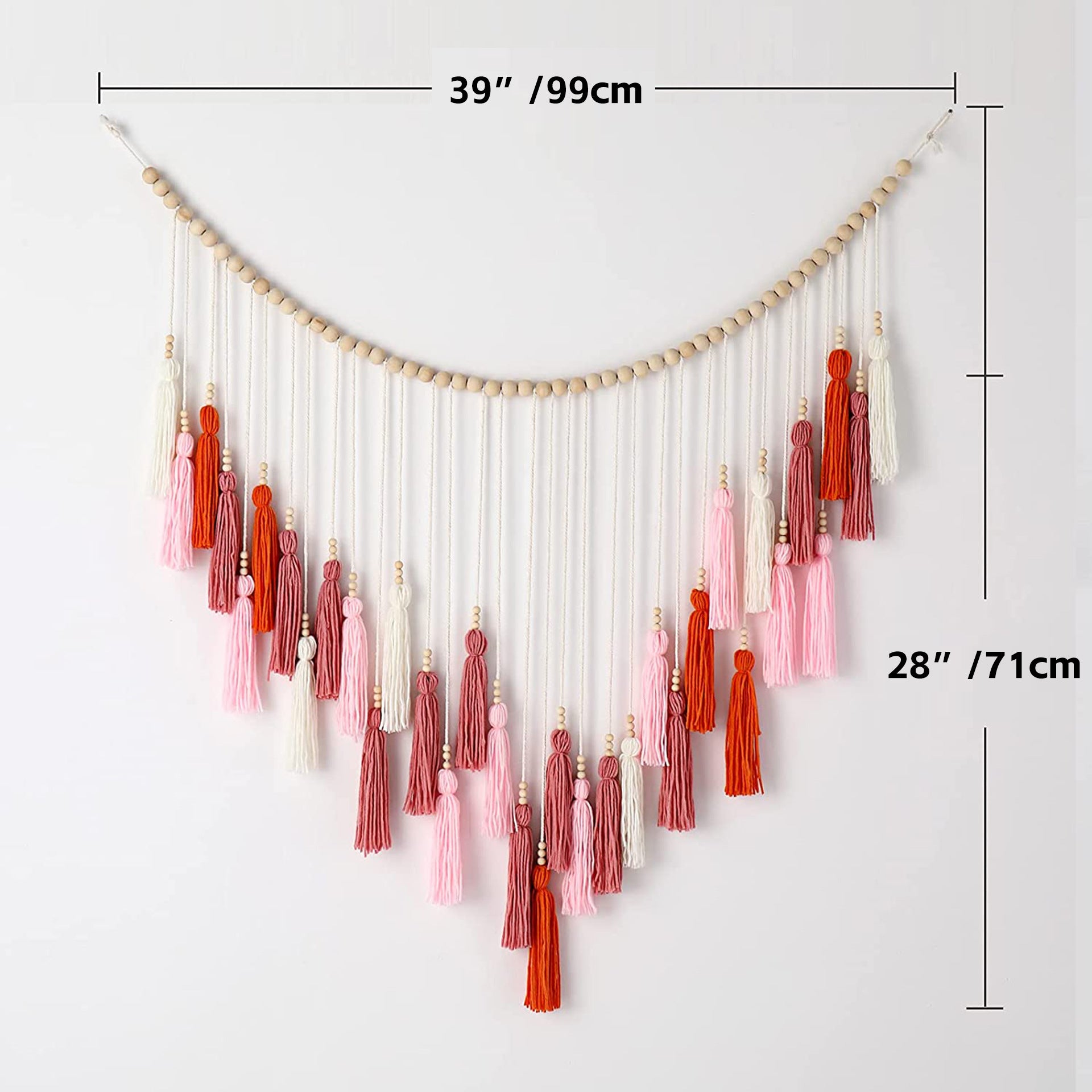 Wholesale Cotton Woven Wooden Beads Tassel Tapestry