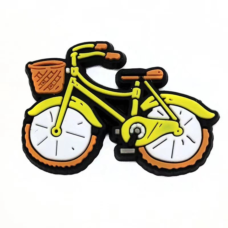 Wholesale 100PCS Cartoon Yellow DIY Silicone Shoe Buckle