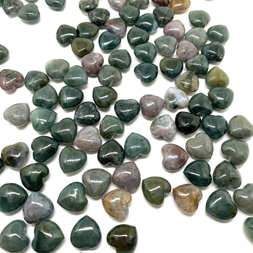 Wholesale 50PCS 15*15*9mm Small Heart Natural Stone Beads